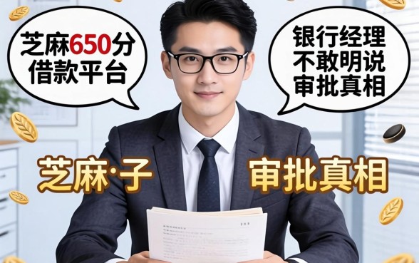 芝麻650分的借款平台:银行经理不敢明说的审批真相