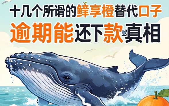 我试了十几个所谓的鲸享橙替代口子，发现逾期还能下款的真相竟然是这样