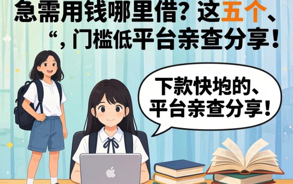大学生急需用钱哪里借？这五个门槛低、下款快的平台亲测分享！