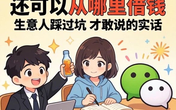 微信还可以从哪里借钱？生意人踩过坑才敢说的实话