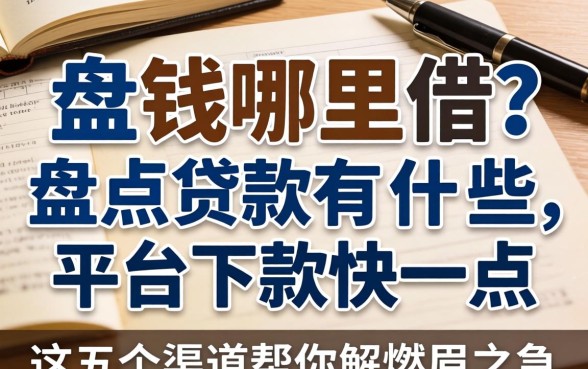 急需用钱哪里借？盘点贷款有哪些平台下款快一点，这五个渠道帮你解燃眉之急