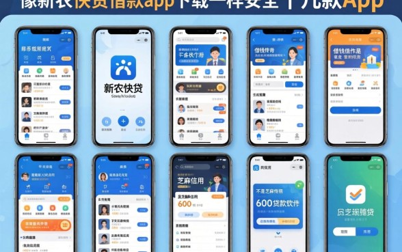 我试了十几款App，发现像新农快贷借款app下载一样安全的借钱软件竟然不是芝麻信用600贷款软件