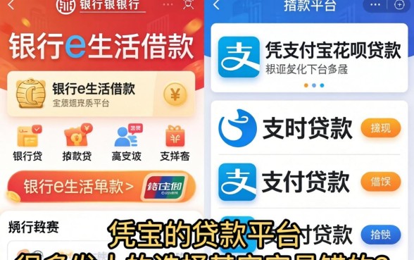 我看过工银e生活的借款平台和凭支付宝花呗贷款的平台，发现很多人的选择其实是错的