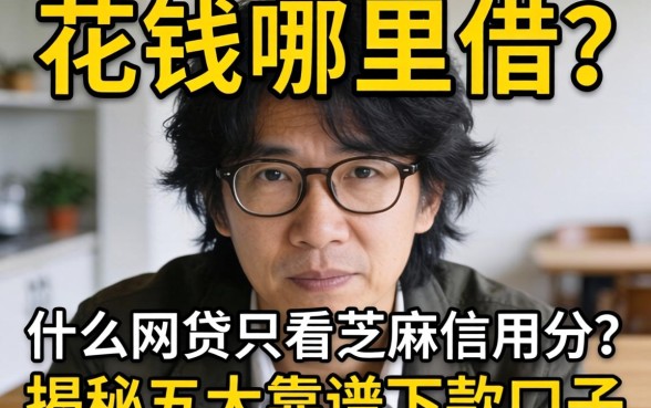 急需用钱哪里借？什么网贷只看芝麻信用分？揭秘五大靠谱下款口子