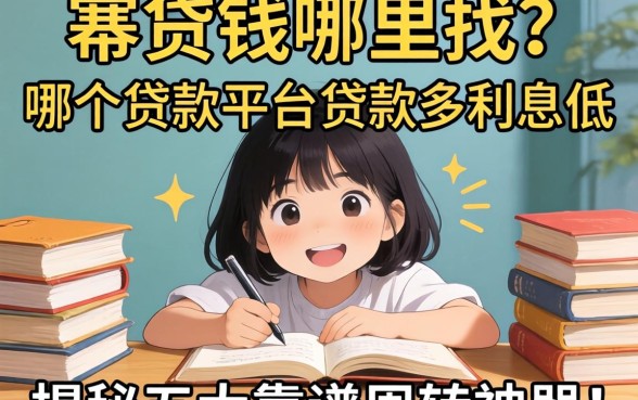 急需用钱哪里找？哪个贷款平台贷款多利息低？揭秘五大靠谱周转神器！
