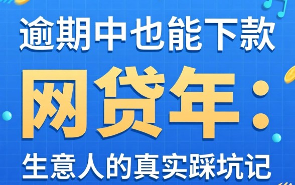逾期中也能下款的网贷2026年：生意人的真实踩坑记