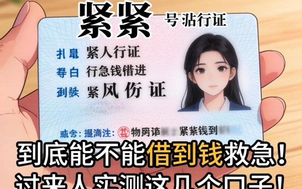 手头紧只有一张身份证，到底能不能借到钱救急？过来人实测这几个口子！