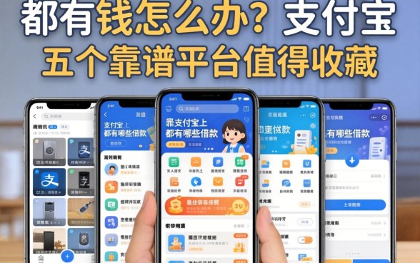 急需用钱怎么办?支付宝上都有哪些借款软件?这五个靠谱平台值得收藏