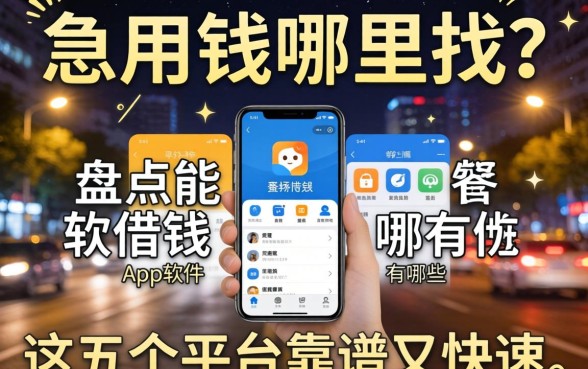 深夜急用钱哪里找？盘点能借钱的手机app软件有哪些，这五个平台靠谱又快速