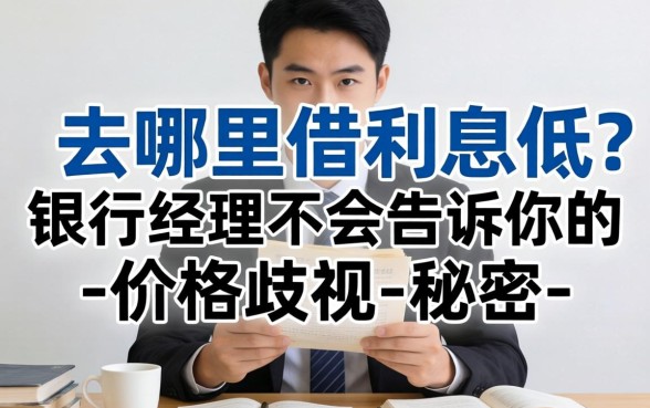 借钱去哪里借利息低?银行经理不会告诉你的-价格歧视-秘密