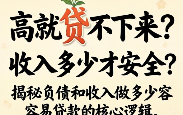 负债高就贷不下来?收入多少才安全?揭秘负债和收入做多少容易贷款的核心逻辑