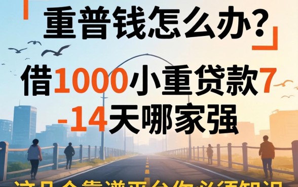 急需用钱怎么办？借1000小额贷款7-14天哪家强？这几个靠谱平台你必须知道
