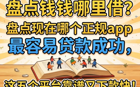 急需用钱哪里借？盘点现在哪个正规app最容易贷款成功，这五个平台靠谱又下款快！