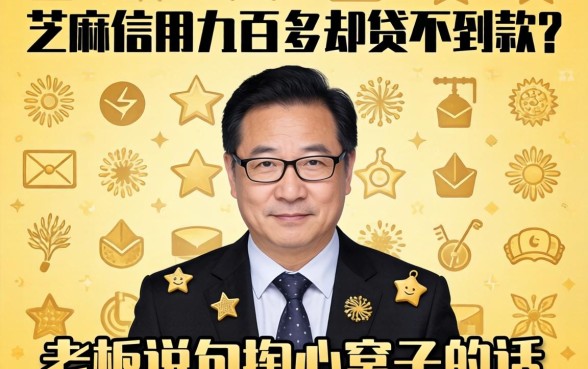 芝麻信用九百多却贷不到款？老板说句掏心窝子的话