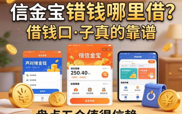 急需用钱哪里借？类似信金宝app一样的借钱口子真的靠谱吗？盘点五个值得信赖的平台