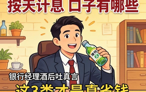 借款按天计息的口子有哪些？银行经理酒后吐真言，这3类才是真省钱