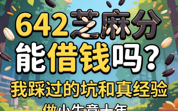 642芝麻分能借钱吗？做小生意十年，我踩过的坑和真经验