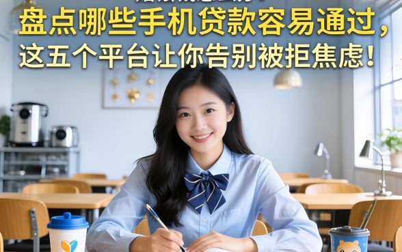 急需用钱怎么办？盘点哪些手机贷款容易通过，这五个平台让你告别被拒焦虑！