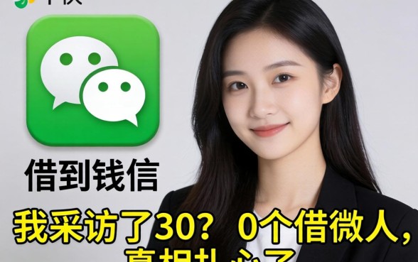 什么平台才能借到钱呢微信？我采访了30个借款人，真相扎心了