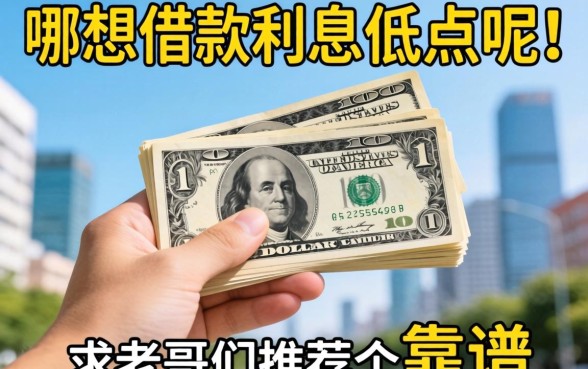 手头紧想借钱,哪里借款利息低点呢?求老哥们推荐个靠谱的!