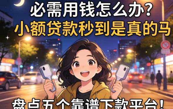 深夜急需用钱怎么办？2026小额贷款秒到是真的吗？盘点五个靠谱下款平台
