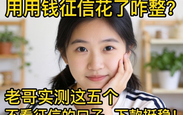 急用钱征信花了咋整？老哥实测这五个不看征信的口子，下款挺稳！