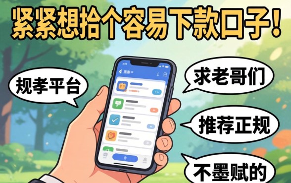 手头紧想找个容易下款的口子,求老哥们推荐几个不墨迹的正规平台!