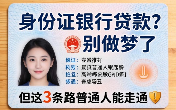 凭身份证银行贷款?别做梦了,但这3条路普通人能走通
