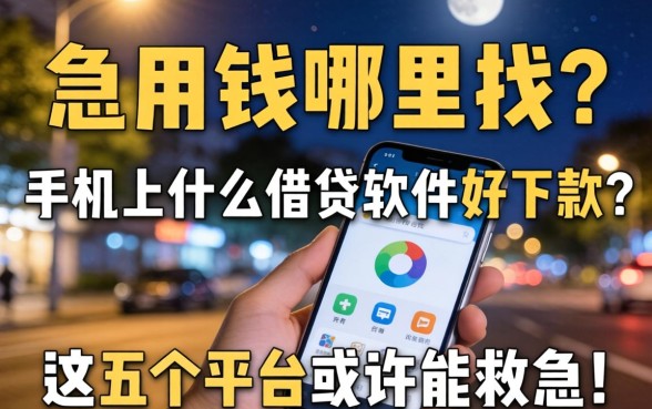 深夜急用钱哪里找？手机上什么借钱软件好下款？这五个平台或许能救急！