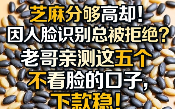 芝麻分够高却因人脸识别总被拒？老哥亲测这五个不看脸的口子，下款稳！