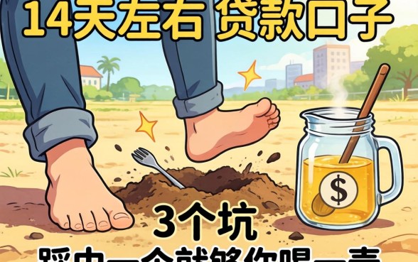 借14天左右的贷款口子，这3个坑踩中一个就够你喝一壶
