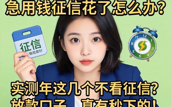 急用钱征信花了怎么办？实测2026年这几个不看征信的放款口子，真有秒下的！