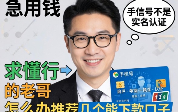 急用钱但手机号不是实名认证的怎么办？求懂行的老哥推荐几个能下款的口子！