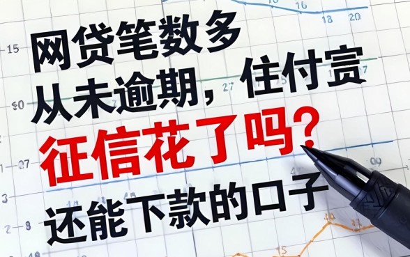 网贷笔数多但从未逾期,征信花了吗?还能下款的口子有哪些?