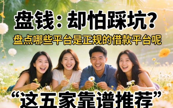 急需用钱却怕踩坑?盘点哪些平台是正规的借款平台呢,这五家靠谱推荐