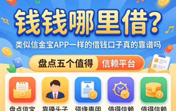 急需用钱哪里借？类似信金宝app一样的借钱口子真的靠谱吗？盘点五个值得信赖的平台