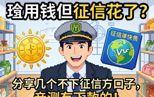 急用钱但征信花了？分享几个不下征信的口子，亲测有下款的！