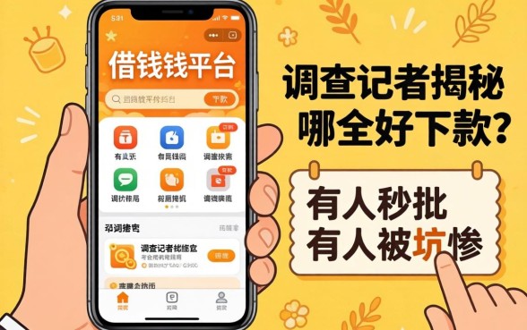 手机借钱的平台哪个好下款？调查记者揭秘：有人秒批有人被坑惨