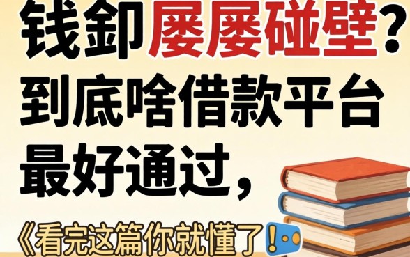 急需用钱却屡屡碰壁？到底啥借款平台最好通过，看完这篇你就懂了！