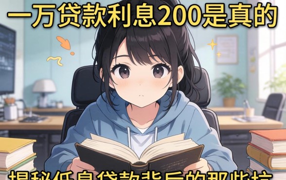 急需用钱怎么办?一万贷款利息200是真的吗?揭秘低息贷款背后的那些坑