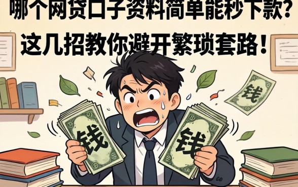 急需用钱手忙脚乱？哪个网贷口子资料简单能秒下款？这几招教你避开繁琐套路！