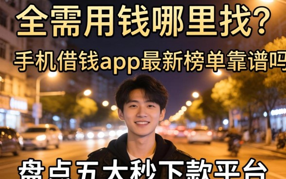 深夜急需用钱哪里找？手机借钱app最新榜单靠谱吗？盘点五大秒下款平台