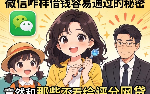 我试了一圈才发现，微信咋样借钱容易通过的秘密，竟然和那些不看综合评分的网贷有关