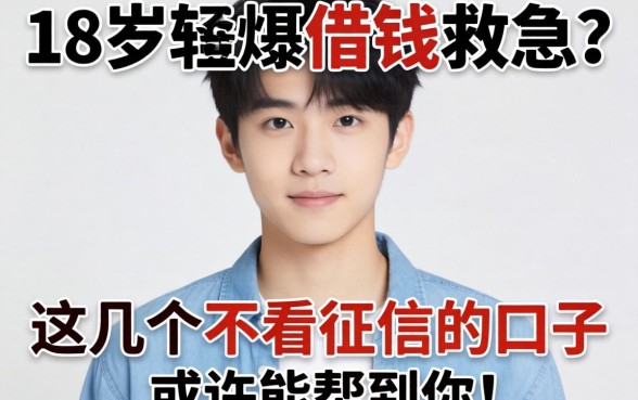 刚满18岁想借钱救急？这几个不看征信的口子或许能帮到你！