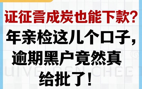 征信黑成炭也能下款？2026年亲测这几个口子，逾期黑户竟然真给批了！