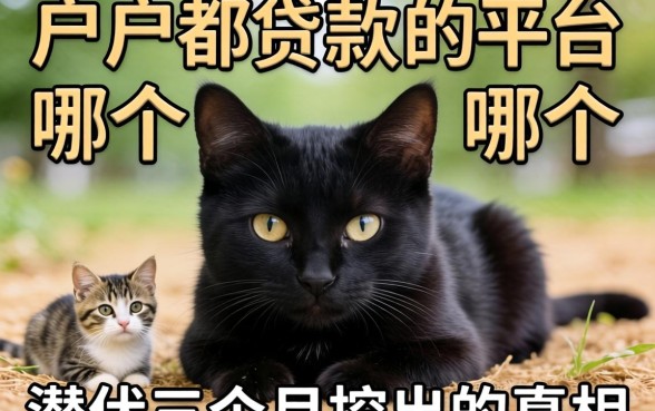 黑户都能贷款的平台是哪个？我潜伏三个月挖出的真相