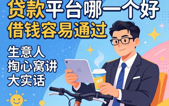 2026网贷款平台哪一个好借钱容易通过?生意人掏心窝讲大实话