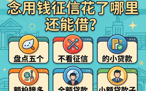急用钱征信花了哪里还能借?盘点五个不看征信的小额贷款口子_2