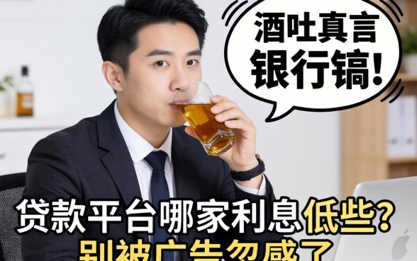 银行经理酒后吐真言:贷款平台哪家利息低些?别被广告忽悠了