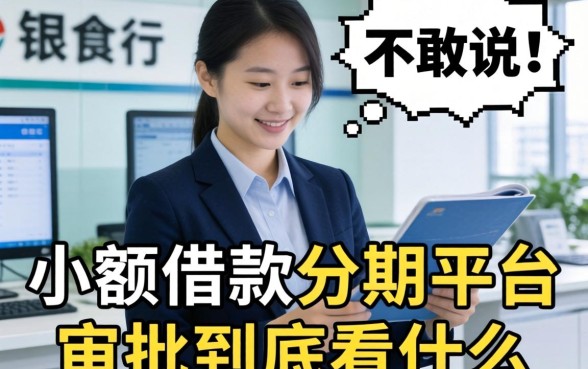 银行内部人不敢说:小额借款分期平台审批到底看什么